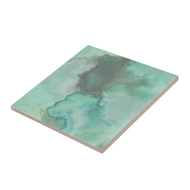 Azulejo Resumen de mármol turquesa (Lado)