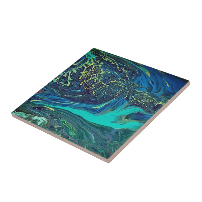 Azulejo Resumen de mosaico cerámico "Flow Lake" (Lado)