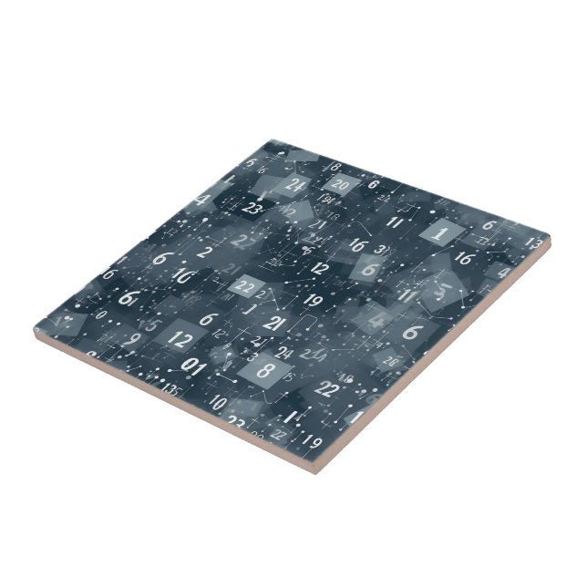 Azulejo Resumen de números matemáticos (Lado)