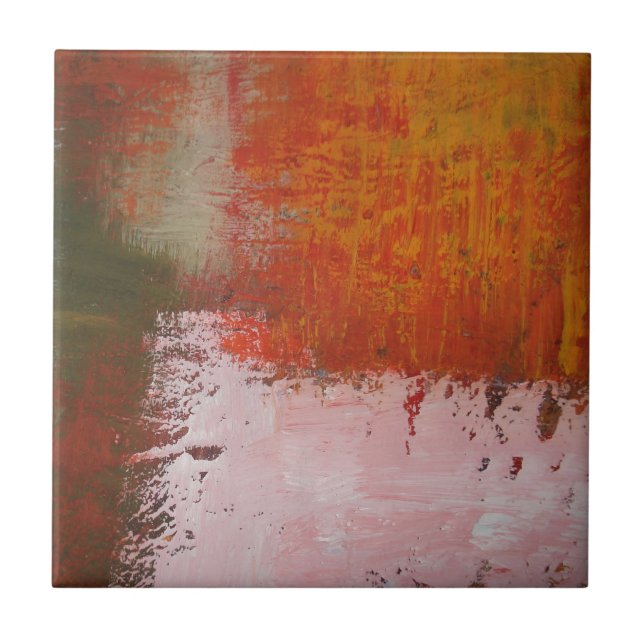 Azulejo Resumen de obras de arte pintura arte moderno (Frente)