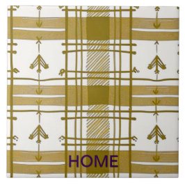 Azulejo Resumen de oro y blanco