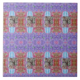 Azulejo Resumen de palma rosa