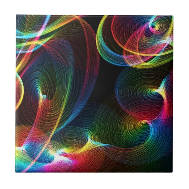 Azulejo Resumen de Swirls (Frente)