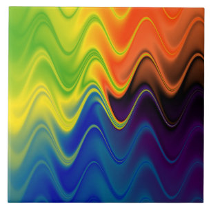 Azulejo Resumen de Wavy Multicolor