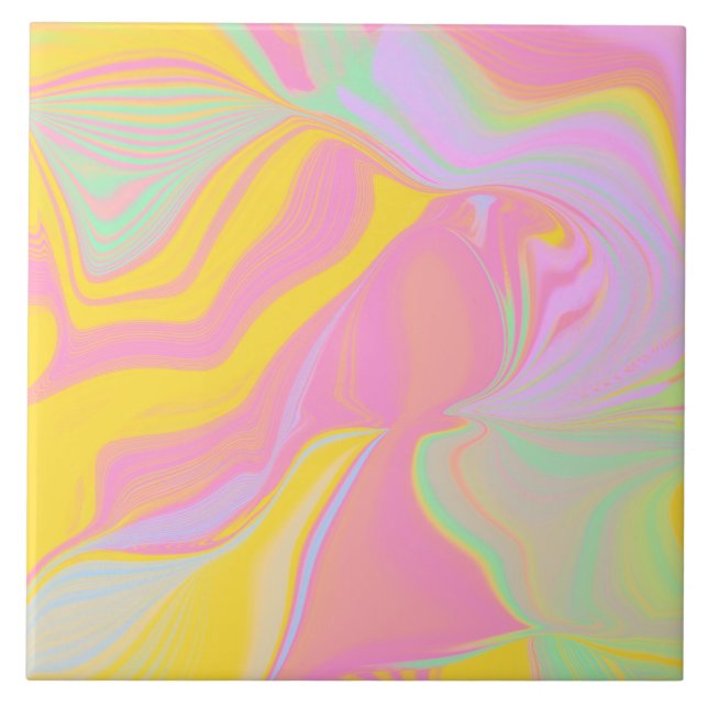 Azulejo Resumen del amanecer de primavera (Frente)