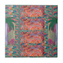 Azulejo Resumen del árbol de palmas