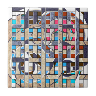 Azulejo Resumen del arte minimalista moderno geométrico de