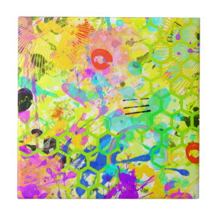 Azulejo Resumen del graffiti de verano 2