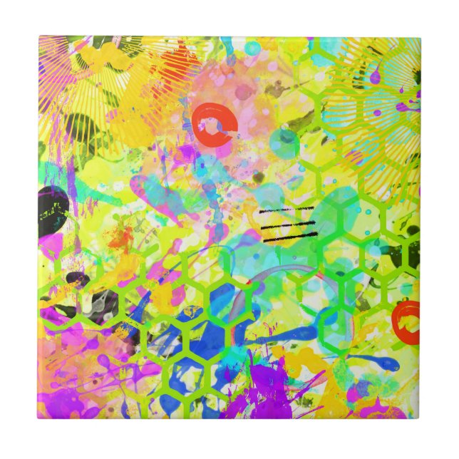 Azulejo Resumen del graffiti de verano 2 (Frente)