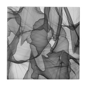 Azulejo Resumen del humo negro y blanco del carbón vegeta