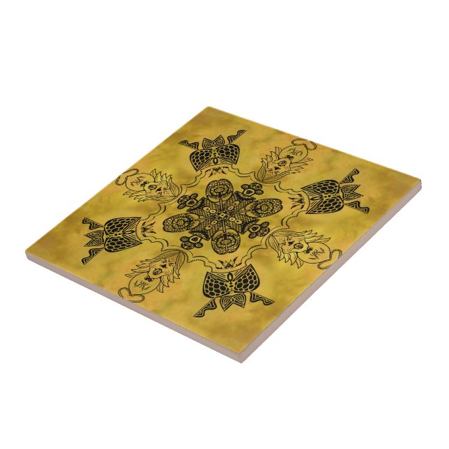 Azulejo Resumen Gótico Patrón de repetición de dibujo de l (Lado)