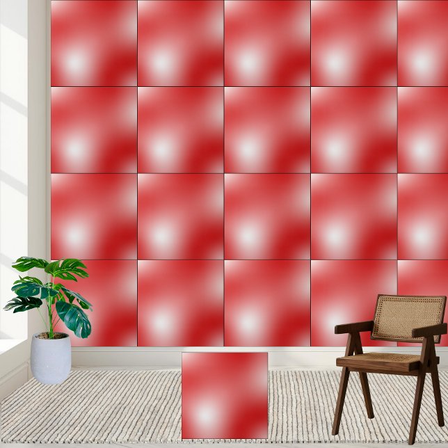 Azulejo Resumen Gradiente Rojo Tile Cerámico (Abstract Red Gradient Ceramic Tile)