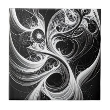 Resumen Mind Network Art Ceramic Tile