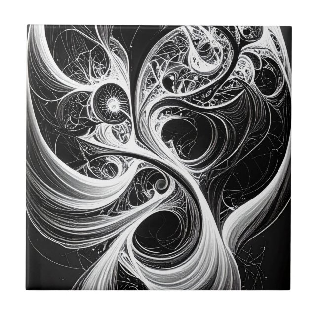 Azulejo Resumen Mind Network Art Ceramic Tile (Frente)