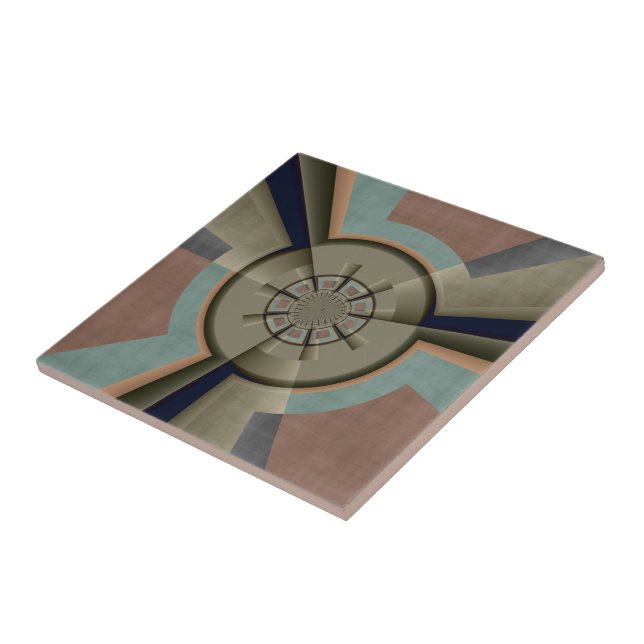 Azulejo Resumen moderno Armonía de color Fractal Art Gráfi (Lado)