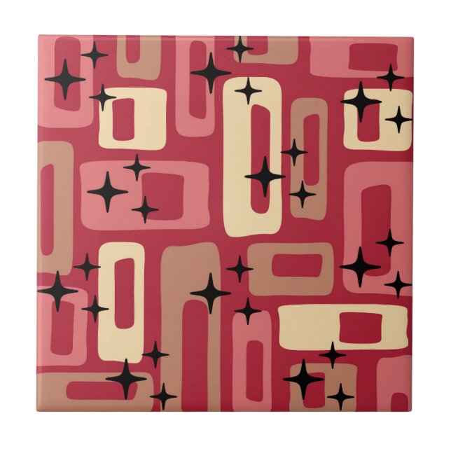 Azulejo Resumen moderno Retro Mid Century (Frente)