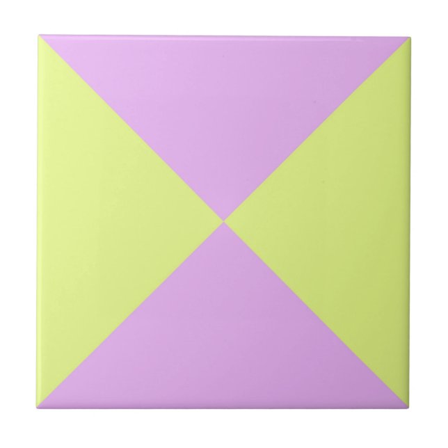 Azulejo Resumen moderno Triángulo geométrico amarillo mora (Frente)