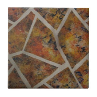 Azulejo Resumen Naranja Amarillo Tan Diseño de mosaico neg