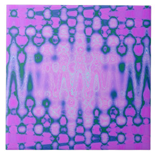 Azulejo Resumen Nubes de tintes calientes rosados y ondula