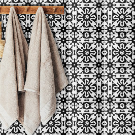 Azulejo Resumen Op Art Patrón geométrico blanco y negro