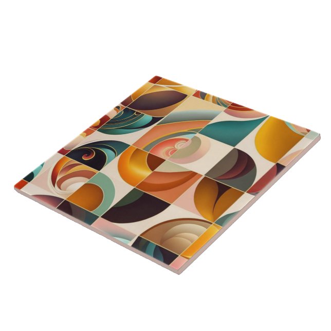 Azulejo Resumen Retro Trendy Squares Collection (Lado)