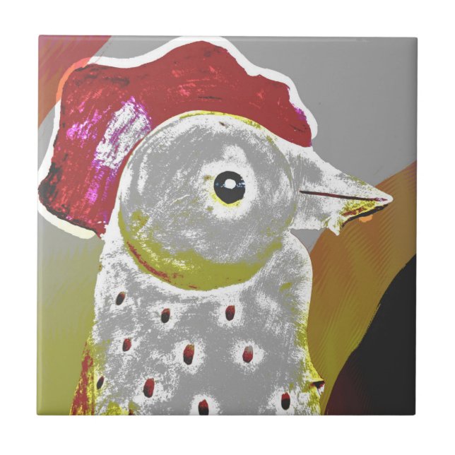 Azulejo Resumen Rooster 6 (Frente)