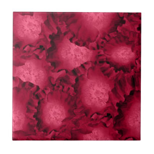 Azulejo Resumen rosas rojas flores de amapola flor románti