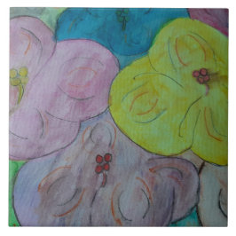 Azulejo Resumen Tile Cerámico Floral de verano