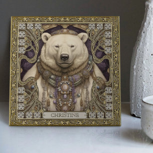 Azulejo Retablo Carpetpunk del Espíritu del Oso Polar