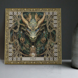 Azulejo Retablo Personalizado del Espíritu del Dragón Míst