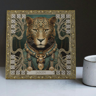 Azulejo Retablo personalizado del espíritu tribal del jagu