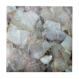 Azulejo Retirada trasera de impresión de cuarzo blanco de