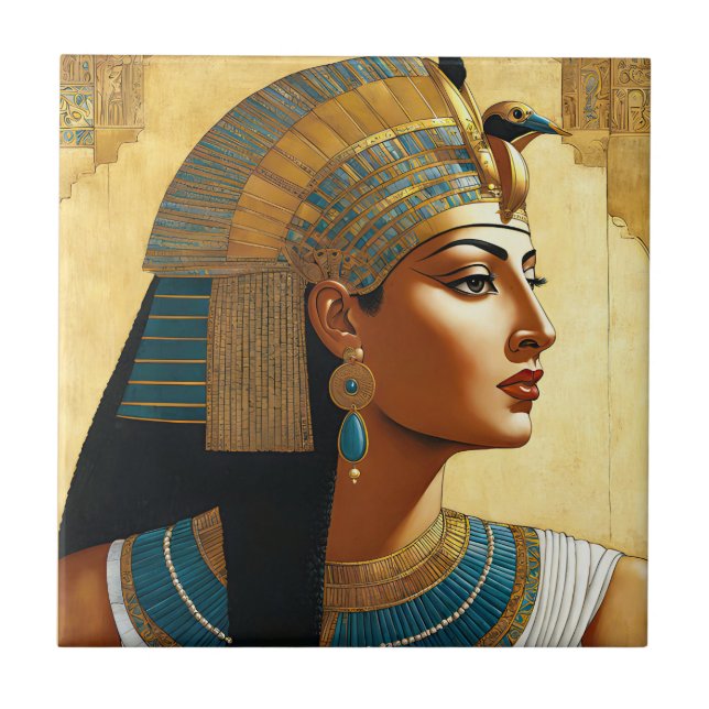 Azulejo Retrato artístico de Cleopatra (Frente)