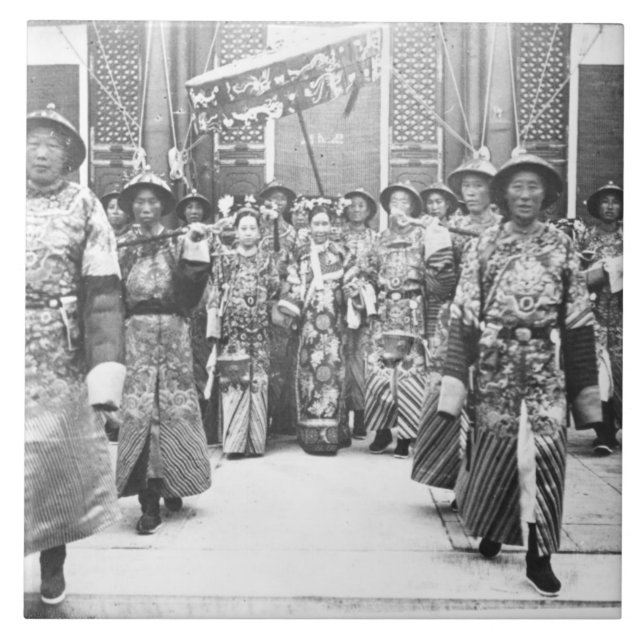 Azulejo Retrato (de 1835-1908) viudas de emperatriz (Frente)