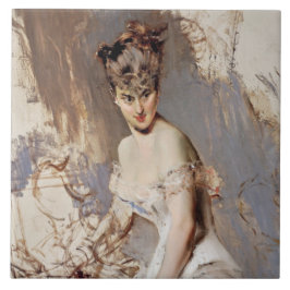 Azulejo Retrato de Alice Regnault (Belleza femenina)