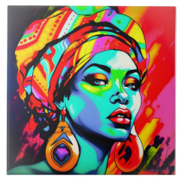 Azulejo Retrato de arte pop