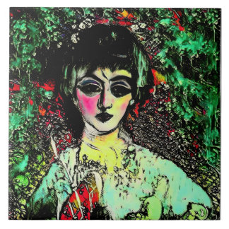 Azulejo Retrato de Belleza Gótica