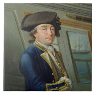Azulejo Retrato de capitán Guillermo Locker (1731-1800)
