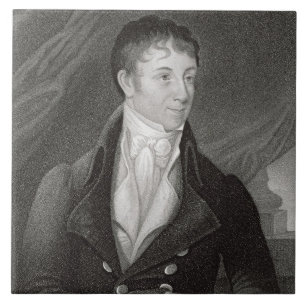 Azulejo Retrato de Charles Brockden Brown (1771-1810), en