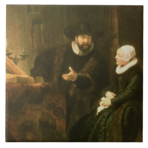 Azulejo Retrato de Cornelio Anslo y su esposa, 1641 (oi