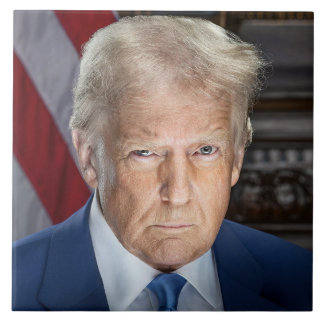 Azulejo Retrato de Donald Trump, presidente de Estados Uni