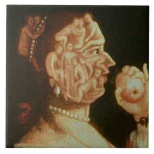 Azulejo Retrato de Eve (aceite)