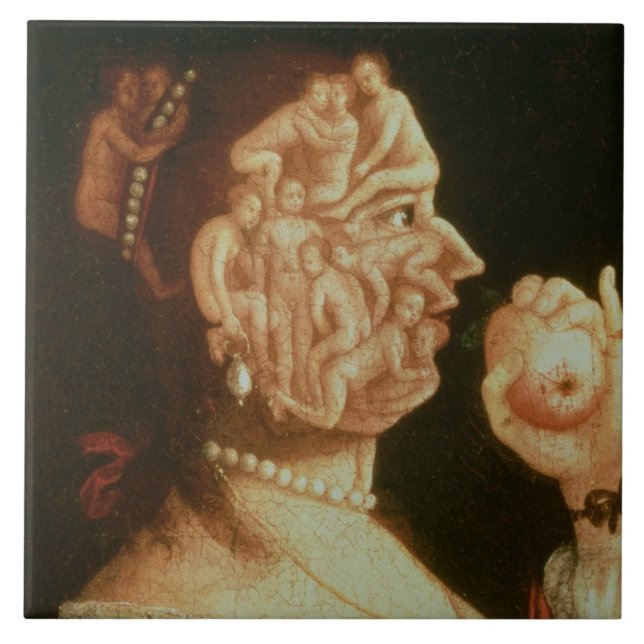 Azulejo Retrato de Eve (aceite) (Frente)