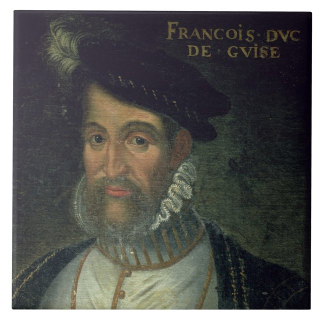 Azulejo Retrato de Francois, 2do duque Guise (1519-63) Fre (Frente)