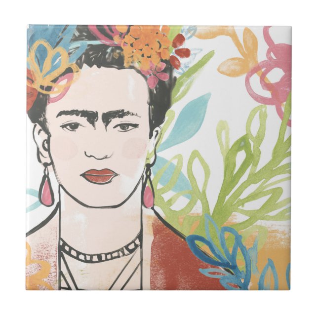 Azulejo Retrato de Frida Kahlo (Frente)