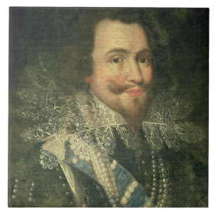 Azulejo Retrato de George Villiers, 1r duque de Buckingha