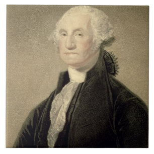 Azulejo Retrato de George Washington, grabado por