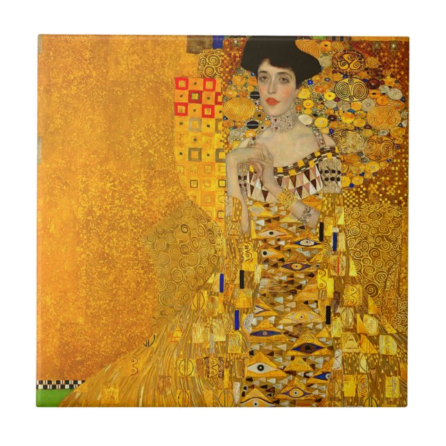 Azulejo Retrato de Gustav Klimt de Adele Bloch-Bauer I (Frente)