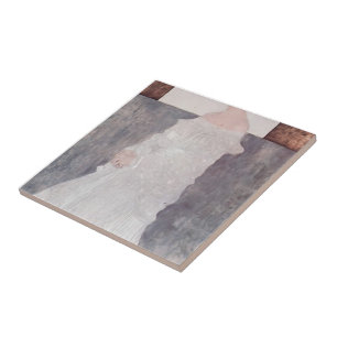 Azulejo Retrato de Gustavo Klimt- de Margaret Wittgenstein