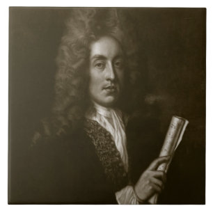 Azulejo Retrato de Henry Purcell (1659-95) grabado por GE